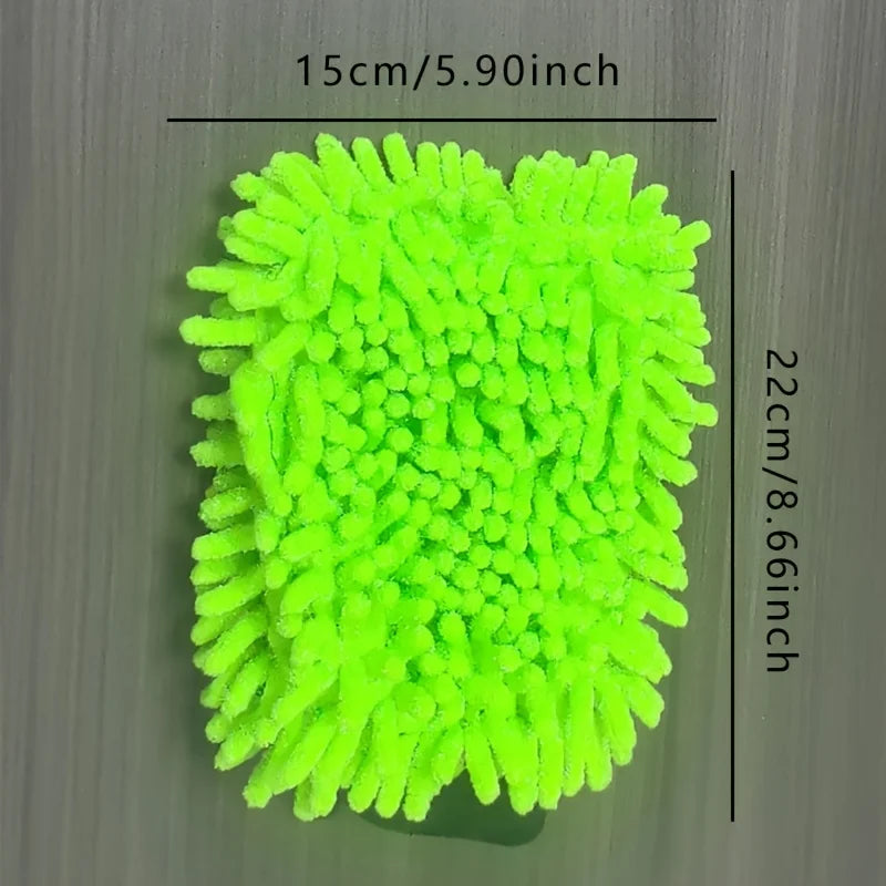 Gant de lavage microfibre sans peluches.