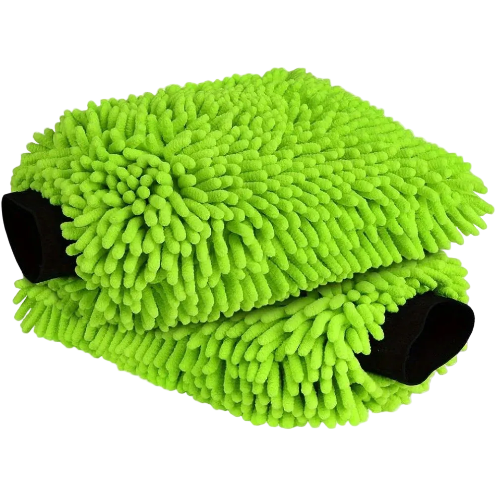Gant de lavage microfibre sans peluches.